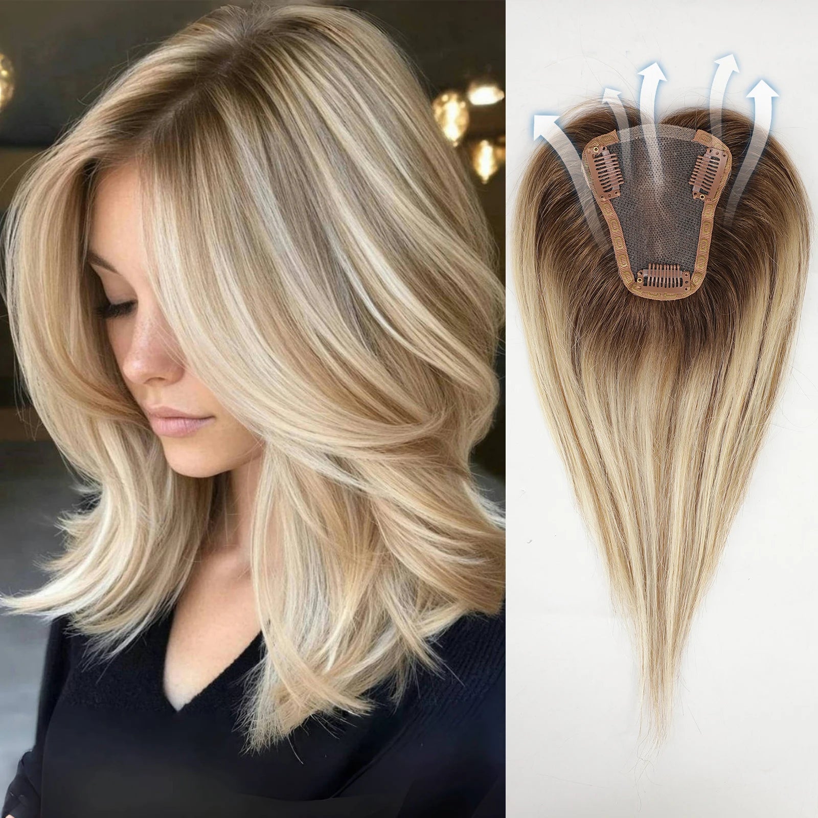 Brown Blonde Hair Topper