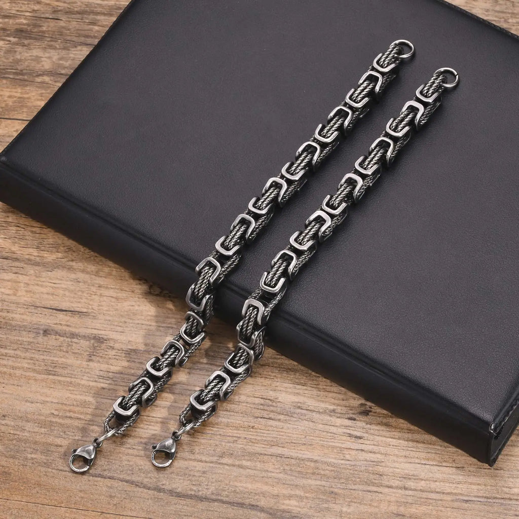 Men's Chunky Byzantine Bracelet