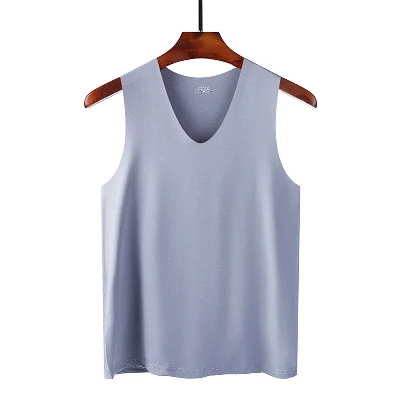 Men V-Neck Seamless Tank