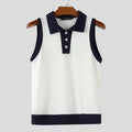 INCERUN Patchwork Button Vest
