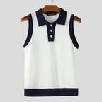 INCERUN Patchwork Button Vest