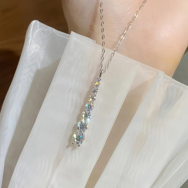 Elegant Moissanite Heart Necklace