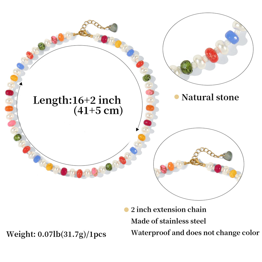 Rainbow Gemstone Choker Necklace