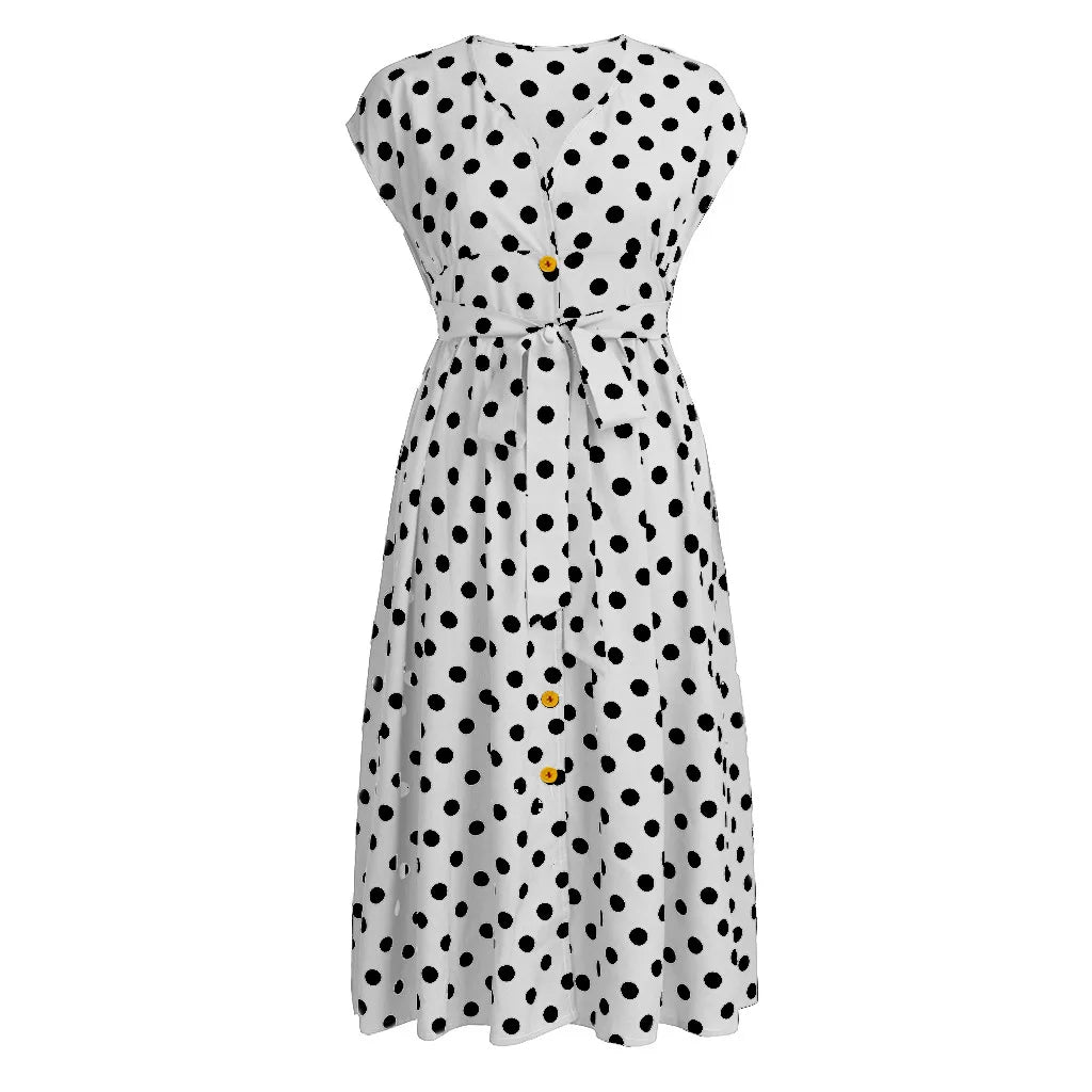 Plus Size Polka Dot Summer Dress