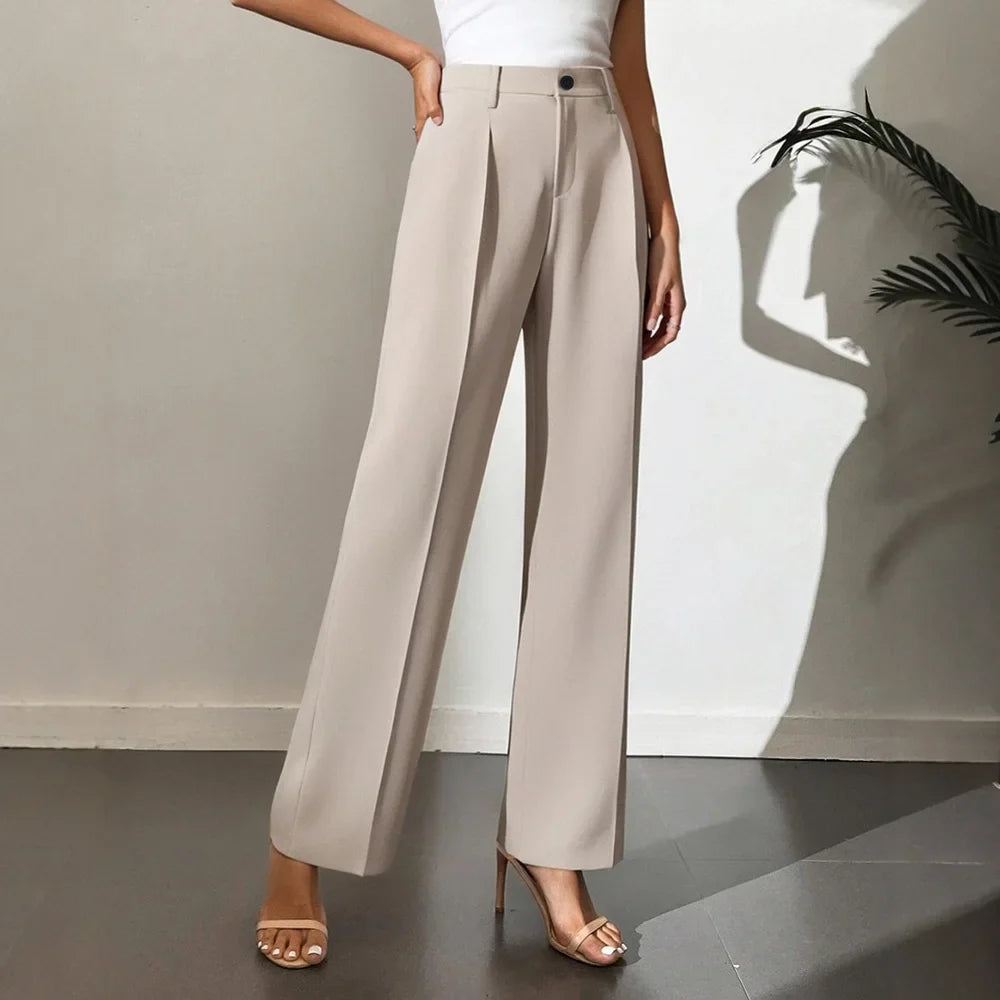 High Waist Straight Pants