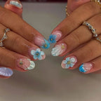 Almond 3d gel nails Whale