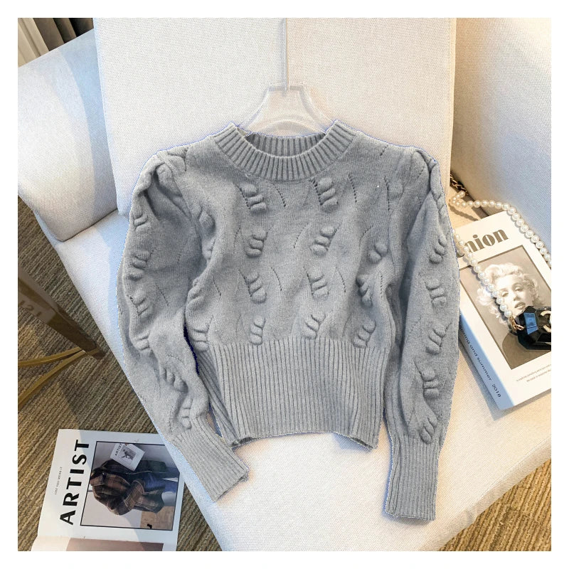 2026 New Winter Rib Knit Crop Sweater