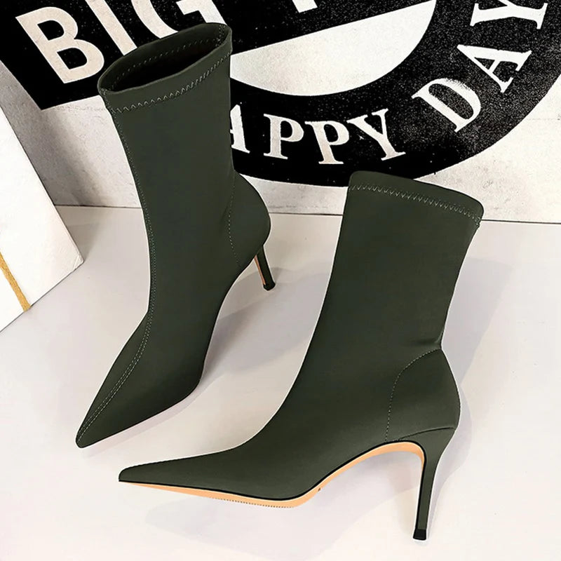 Silk Sock Heels