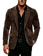 Suede Texture Notch-Lapel Sport Coat