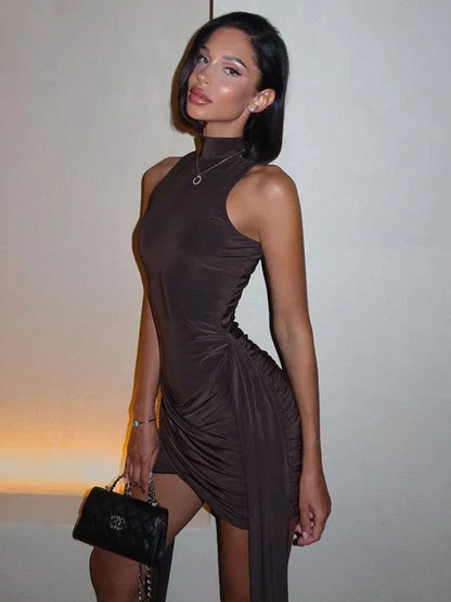 Elegant Mini Turtleneck Dress