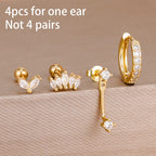 Zircon Water Drop Hoops