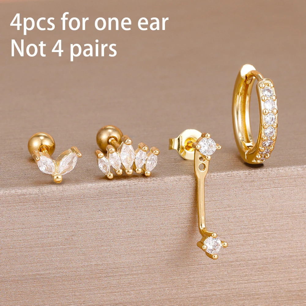Zircon Water Drop Hoops