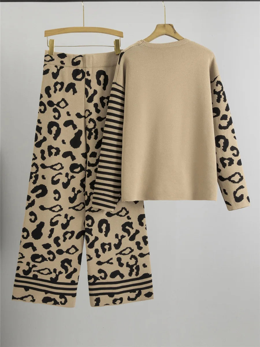 Leopard Knit Set