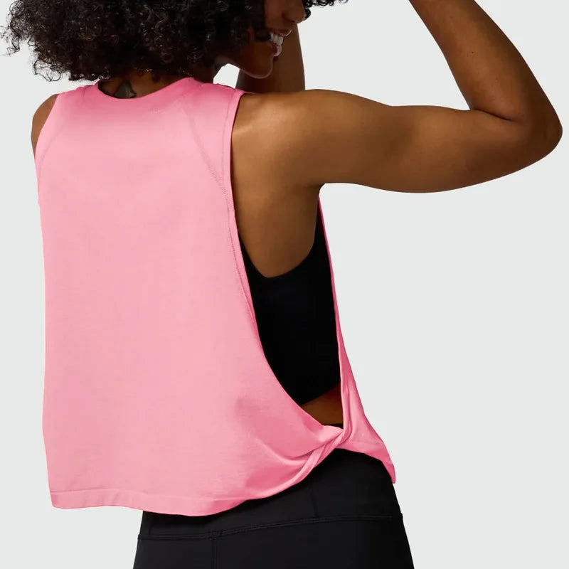 Mesh Sleeveless Yoga Top