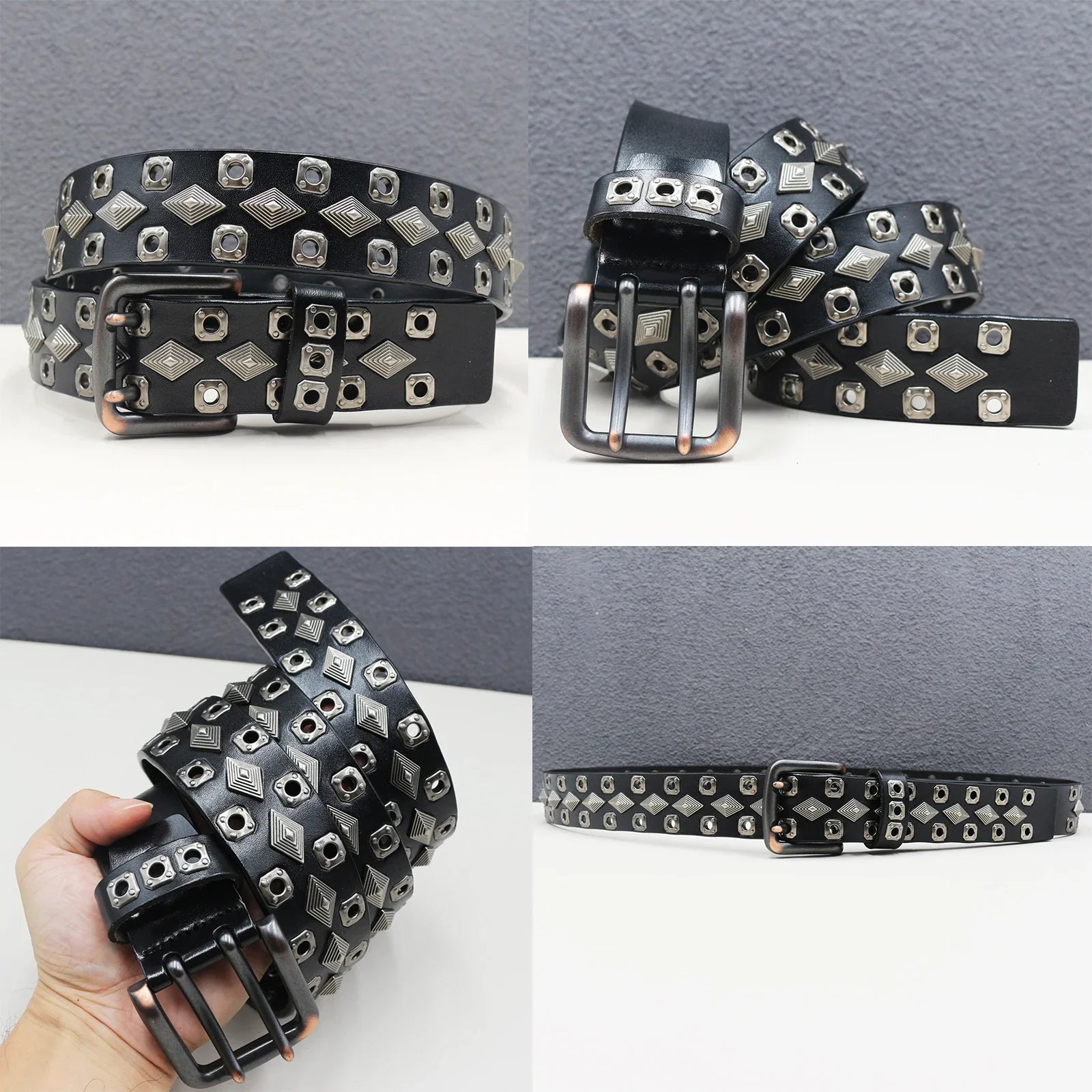 Heavy duty leather belt