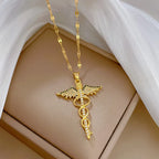 Dragonfly Zircon Pendant Necklace