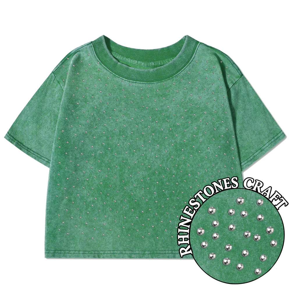 Knit Solid Crew Neck True-To-Size Fit Crop Top
