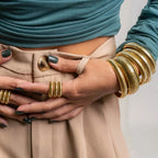 Gold Stainless Steel Bangle