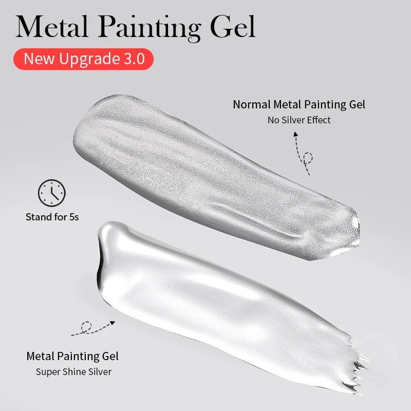 BORN PRETTY Silver Metal Effect
