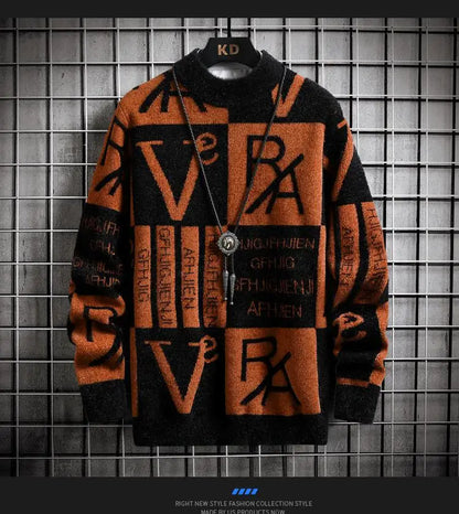 Striped Round Neck Knit Sweater