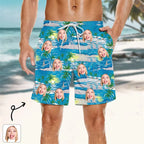 Palm Leaf 3D Print Swim Trunks