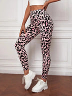 VESICE Leopard Print Slim Leggings
