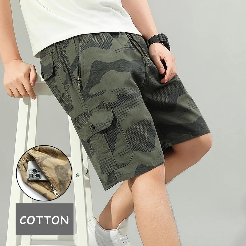 Lightweight Camo Cargo Shorts
