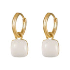 Elegant Enamel Dangle Earrings