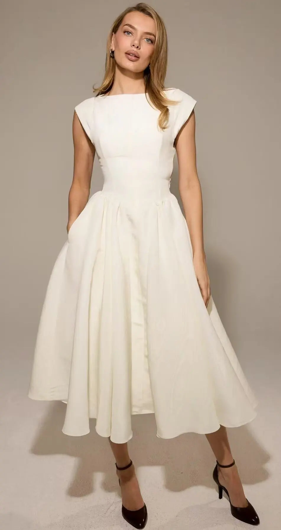 French Style Pleated Dress