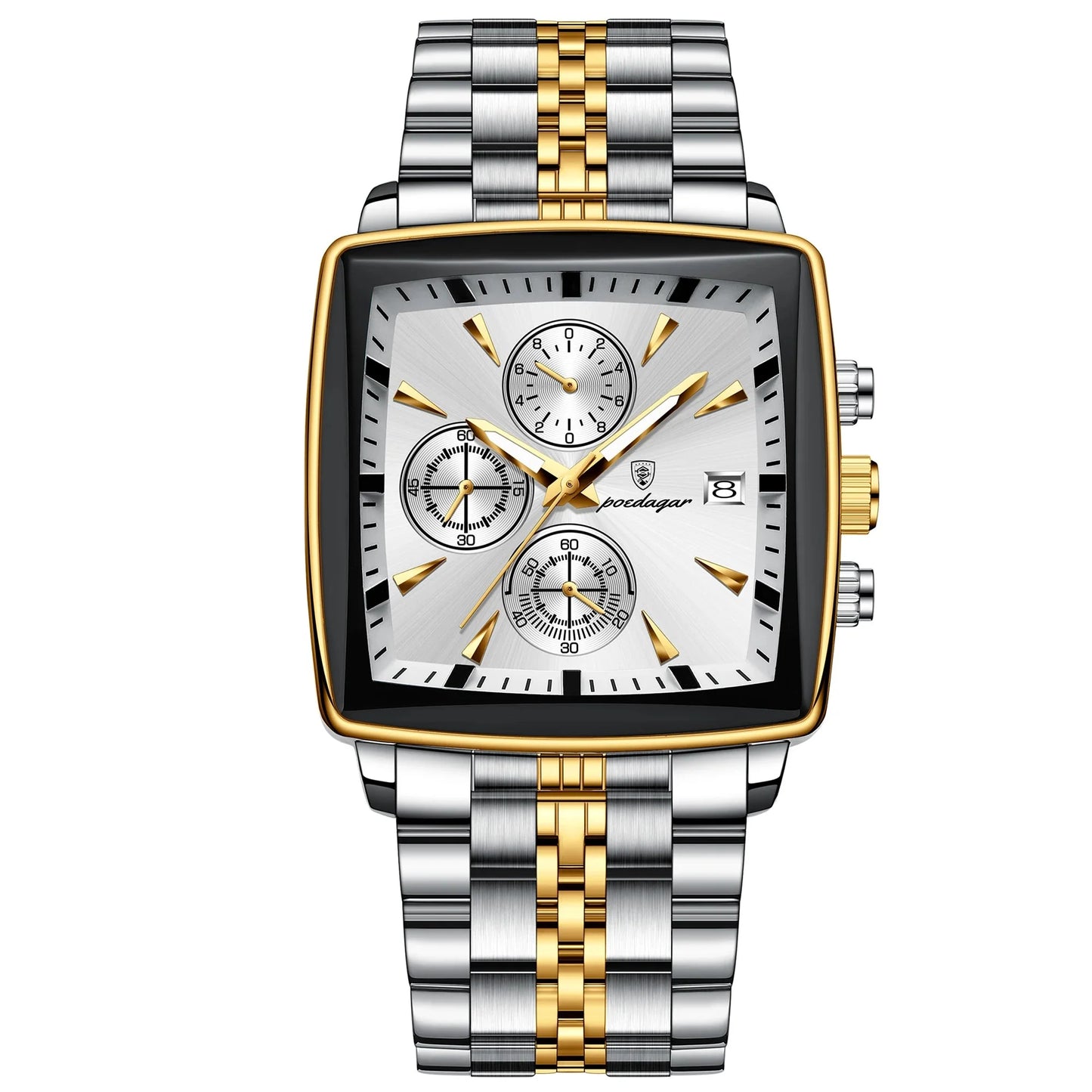 Square Face Chronograph Watch