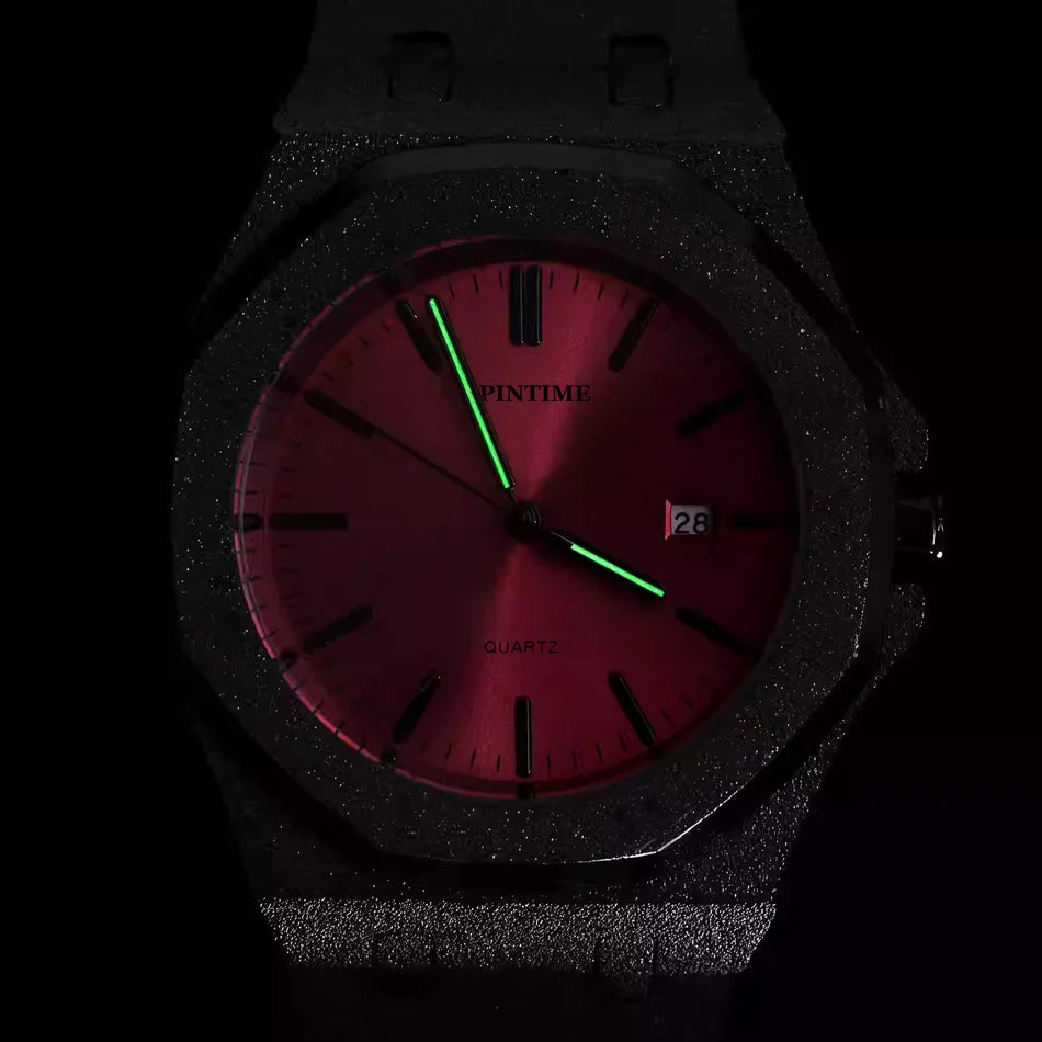 PINTIME Glitter Purple Quartz Watch