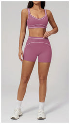 Knit Construction Sleeveless True-To-Size Fit Two-Piece Yoga Set