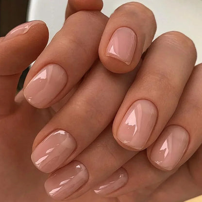 Elegant Short Red Nails