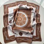 Chain Print Square Hijab Scarf