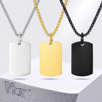 Vnox Military Dog-Tag Necklace