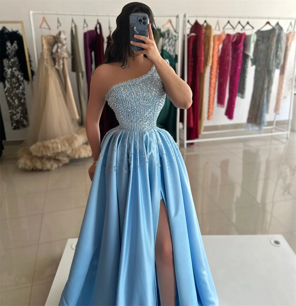 Lace Appliqué Evening Dress