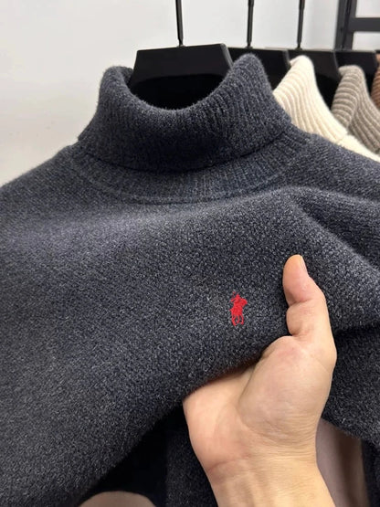 High Neck Embroidered Pullover