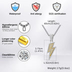 Vnox Lightning Pendant Necklace