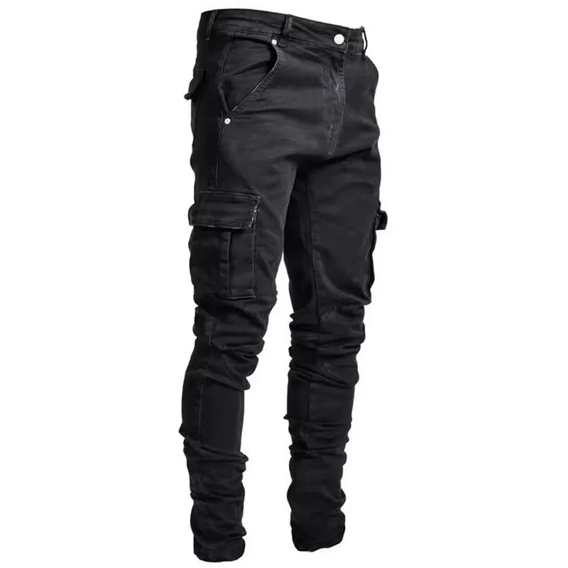 Elastic Cargo Denim Joggaer Jeans