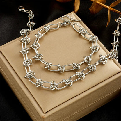 Twist Knot Necklace Bracelet