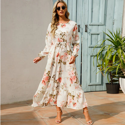 Floral Bohemian Chiffon Maxi Dress