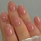 Short Square Press Nails Gradient