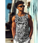Monster Print Graphic Tank Top