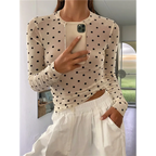 Sheer Mesh Dot Top