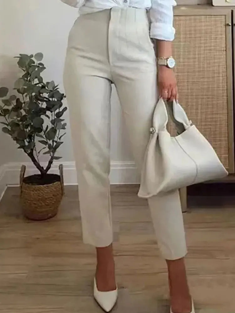 High Waist Slim Pencil Pants