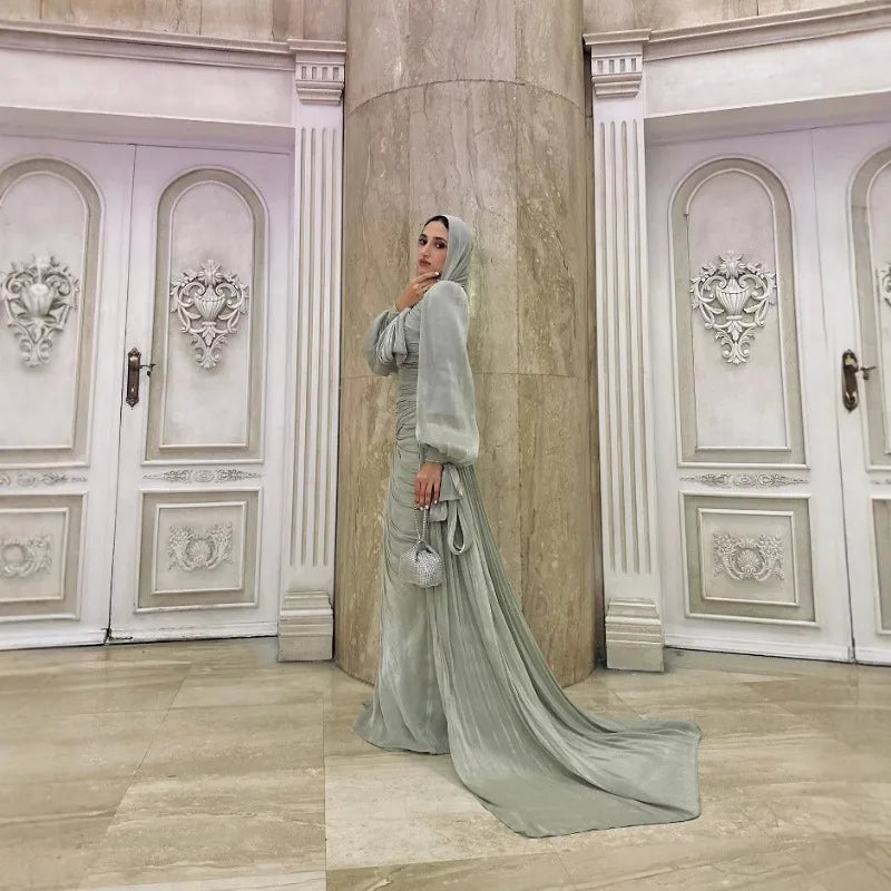 Elegant Ruched Mermaid Maxi Dress