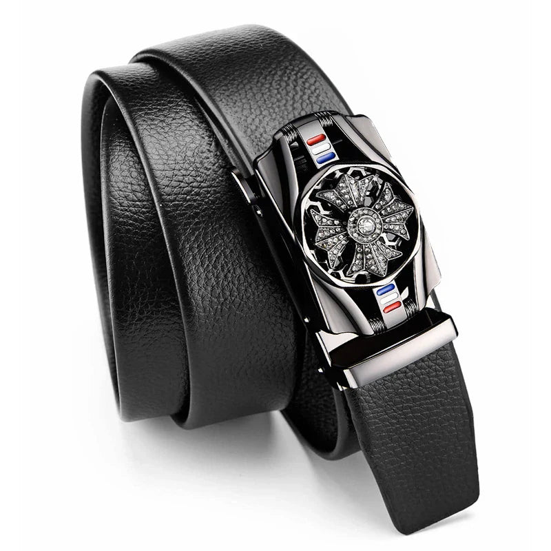 Genuine leather automatic belt