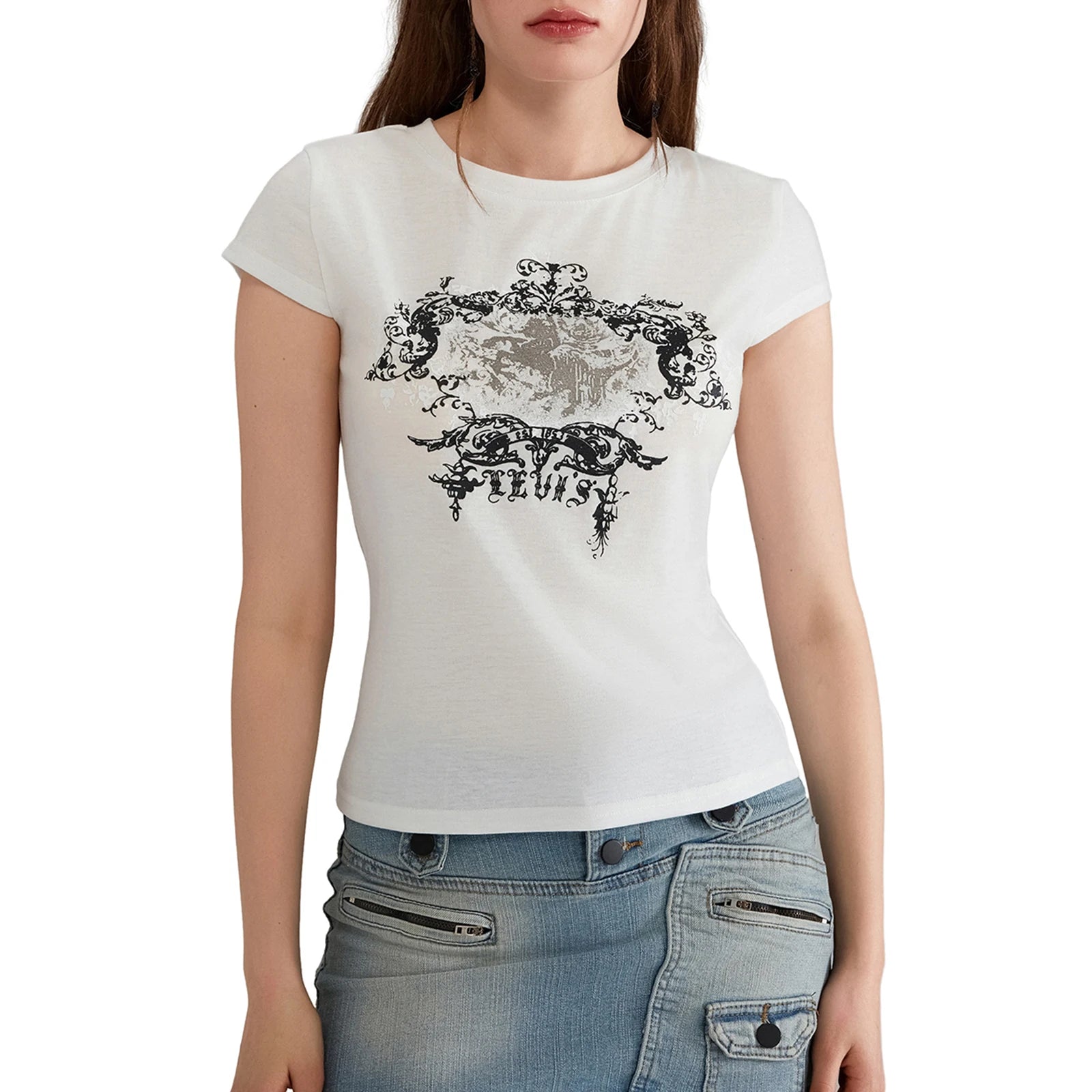 Everyday Graphic Print Crew Neck True-To-Size Fit T-Shirt