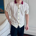 Striped Contrast Polo Shirt