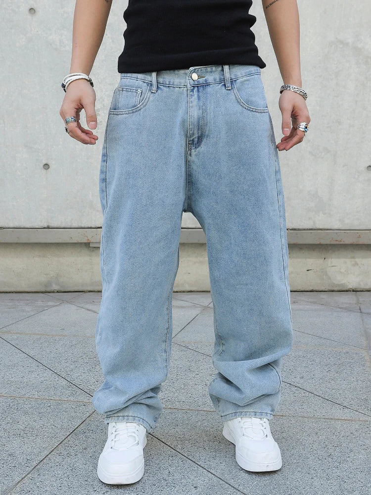 Baggy Y2K Wide-Leg Denim Jeans